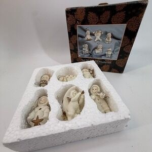 Unbranded Angel Ornament Set Unisex‎ OS White Gold Snow Dusted Parka 6pc